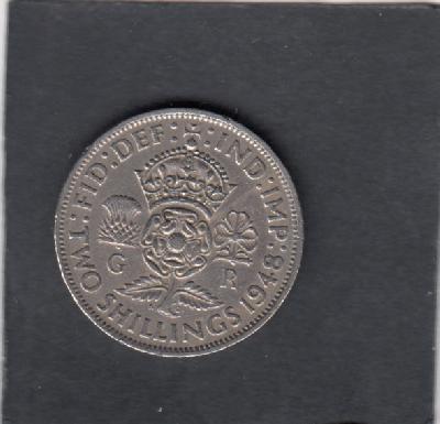 Beschrijving: 2 Shillings  GEORGIUS VI  